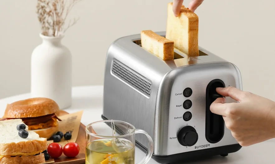 BUYDEEM DT420 Retro 2-Slice Metal Toaster feat