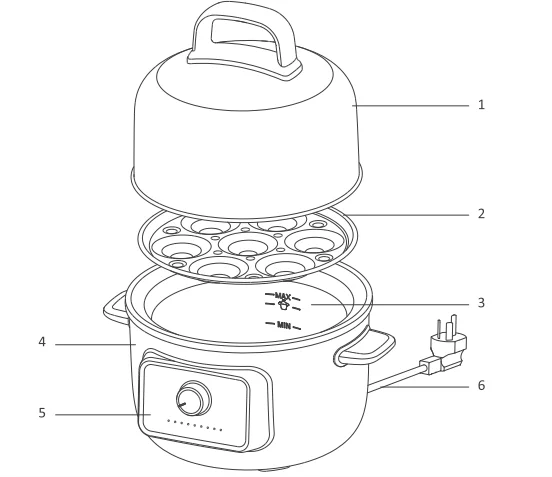 BUYDEEM G32 Mini Electric Food Steamer 2