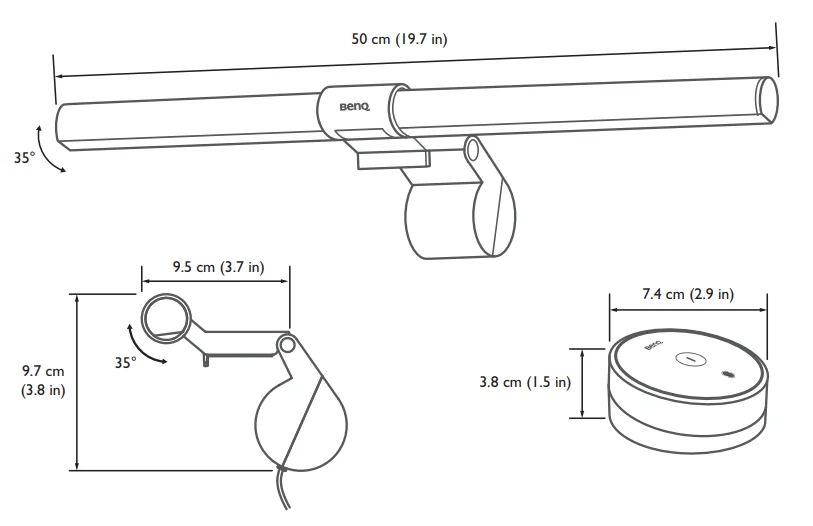 BenQ ScreenBar Halo 2 LED Monitor Light-17