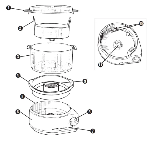 Black & Decker HS800 Food Steamer 1