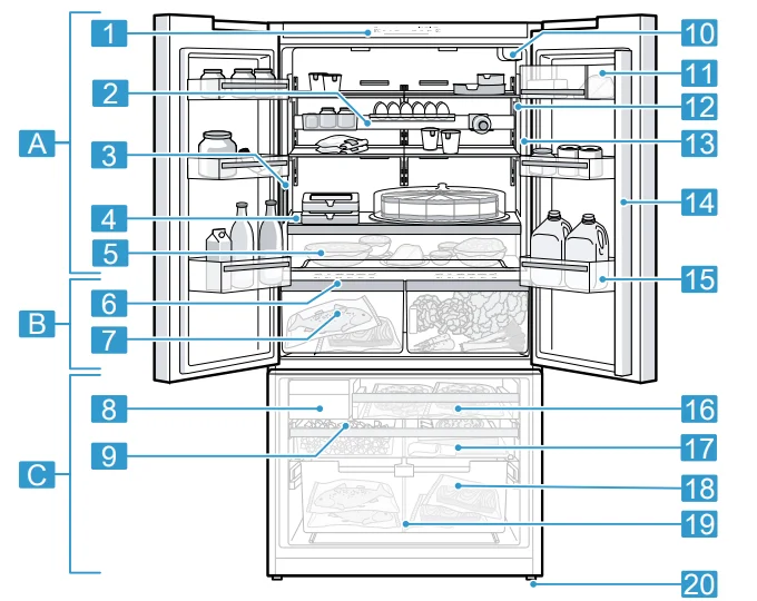 Bosch 800 Series B36CT80SNB French Door Bottom Mount Refrigerator User Manual Bosch 800 Series B36CT80SNB French Door Bottom Mount Refrigerator 1