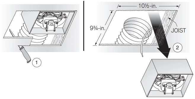 Broan AE80K Bath Ventilation Exhaust Fan 12