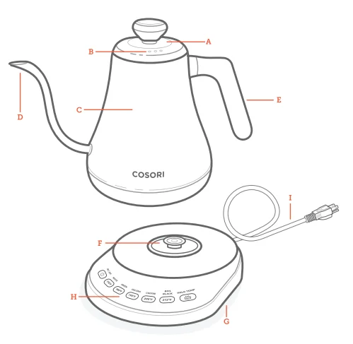 COSORI CO108-NK Electric Gooseneck Kettle 1