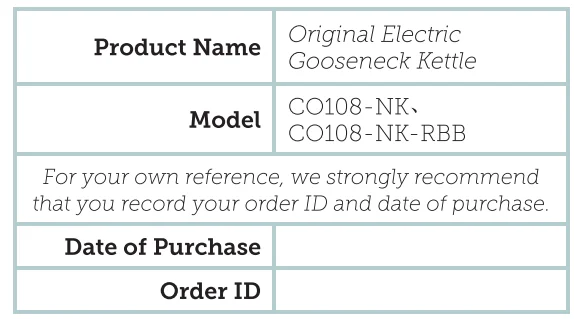 COSORI CO108-NK Electric Gooseneck Kettle 7