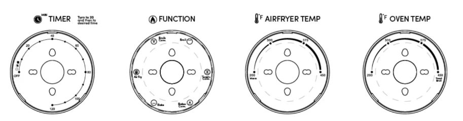 Elite Gourmet EAF1222SS 12L French Door Air Fryer Oven 2
