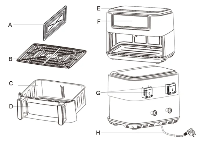 Elite Gourmet EAF6535 10.5Qt. Double Stack Air Fryer Oven 1