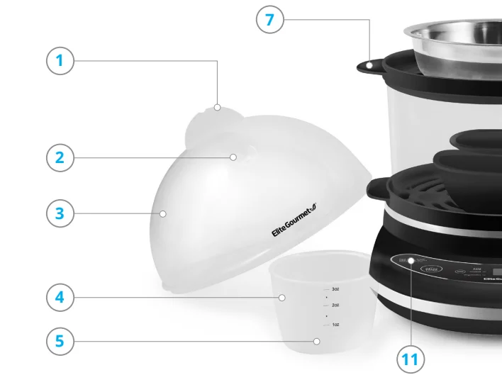 Elite Gourmet EGC314B 14-Egg Programmable Easy Egg Cooker 1