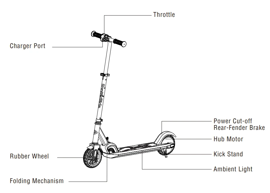 Fanttik C100 Pro Electric Scooter for Kids-2