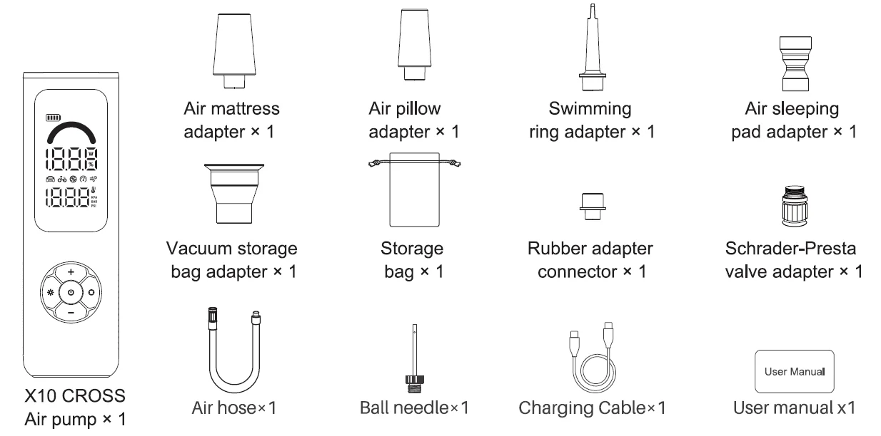 Fanttik X10 Cross Tire Inflator Portable Air Compressor 2
