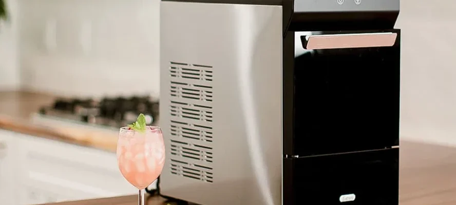 GEVI GIMN-1000BBK V2.0 Countertop Nugget Ice Maker feat