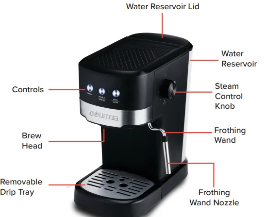 Gourmia GCM4225 15-Bar Espresso Maker 2