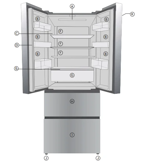 Haier QJS15HYRFS 4 Door Refrigerator 1