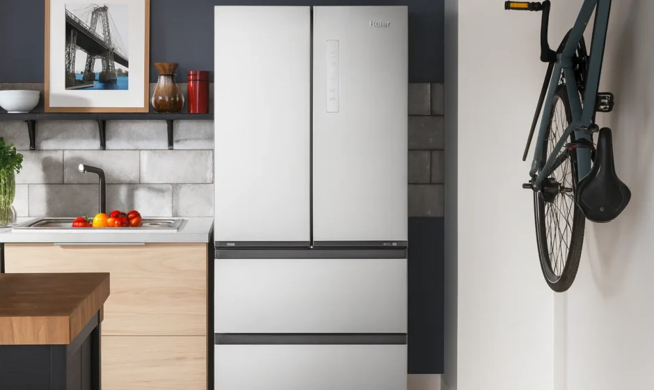 Haier QJS15HYRFS 4 Door Refrigerator feat