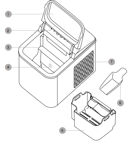 Iceman RJ56-PB-V2 Compact Pebble Ice Machine 1