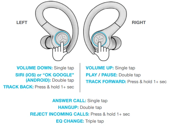 JLab Go Air Sport True Wireless Earbuds User Guide 5