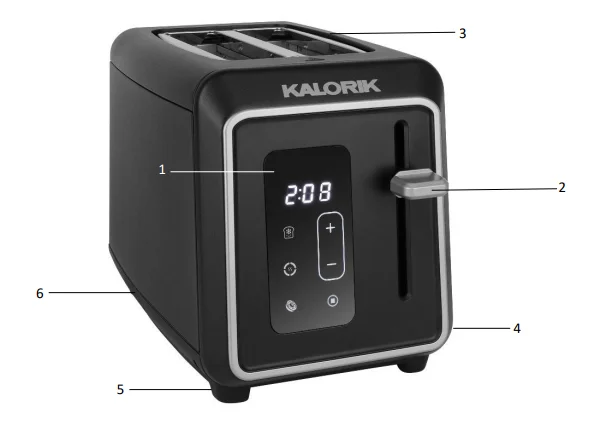 Kalorik TO52789BKS13 Designer Series Digital 2-Slice Toaster 1