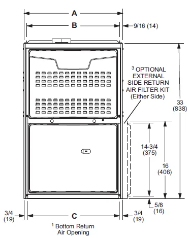 Lennox MERIT ML180UH Horizontal Gas Furnace-7