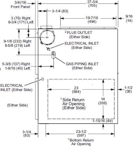 Lennox MERIT ML180UH Horizontal Gas Furnace-8