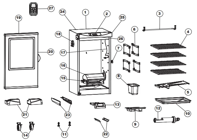 Masterbuilt 20076414 30-inch Electric Smoker Grill 1
