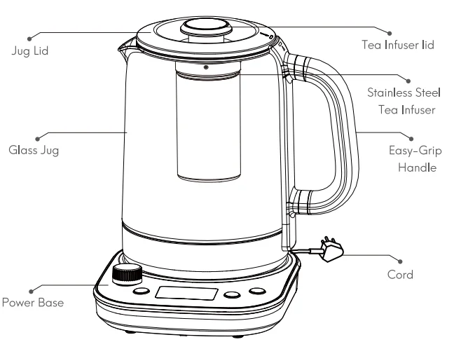 Offacy CEK-203 Electric Tea Kettle 2