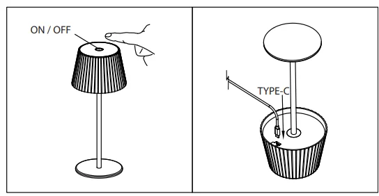 Optonica LED RECHARGEABLE TABLE LAMP-1