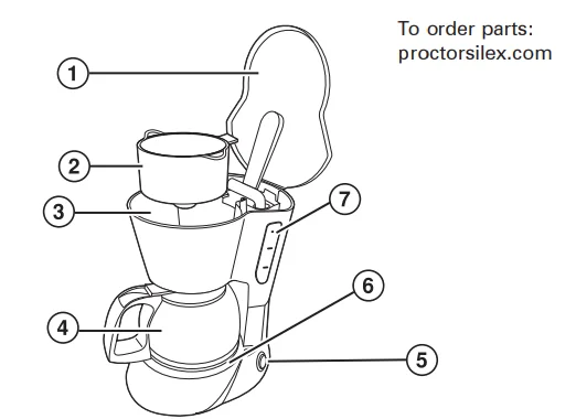Proctor Silex 48138PS 4-Cup Coffee Maker 1