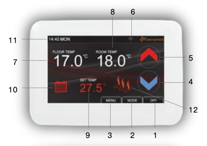 Roma Heating CT1000 Digital Touch Screen Thermostat User Manual Roma Heating CT1000 Digital Touch Screen Thermostat 2