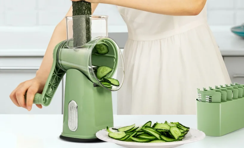 SUSTEAS LS-1070 Rotary Cheese Grater feat