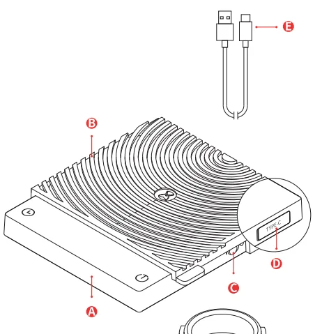 TIMEMORE TES012 Black Mirror Mini Coffee Weighing Platform 1