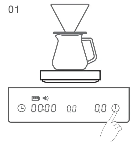 TIMEMORE TES012 Black Mirror Mini Coffee Weighing Platform 5