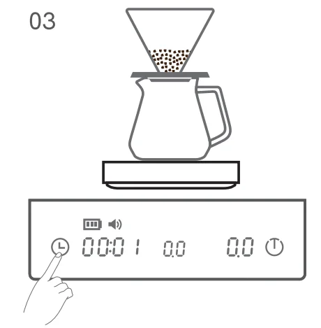 TIMEMORE TES012 Black Mirror Mini Coffee Weighing Platform 7
