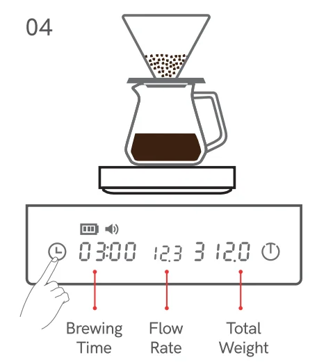 TIMEMORE TES012 Black Mirror Mini Coffee Weighing Platform 8