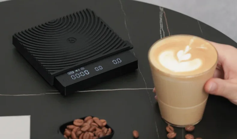TIMEMORE TES012 Black Mirror Mini Coffee Weighing Platform feat