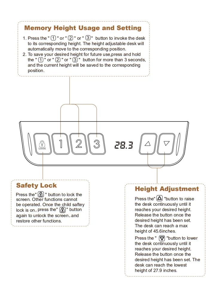 Veken 63 x 28 Inch Electric Standing Desk-24