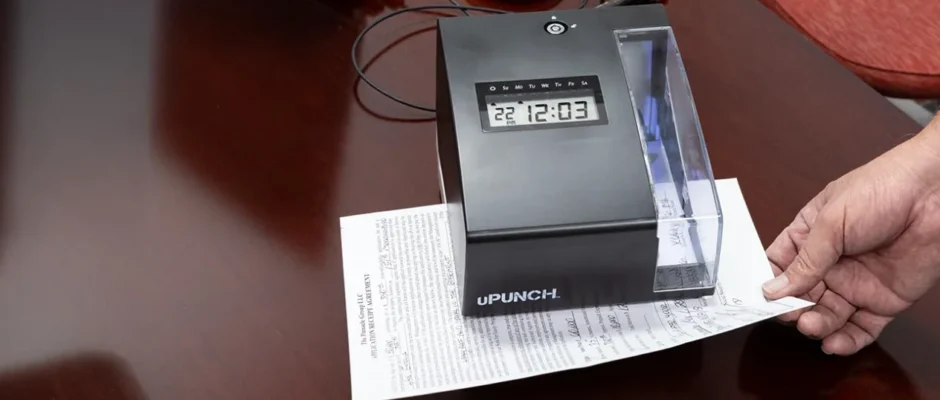 uPunch CR1000 Digital Time Clock and Date Stamp- fi