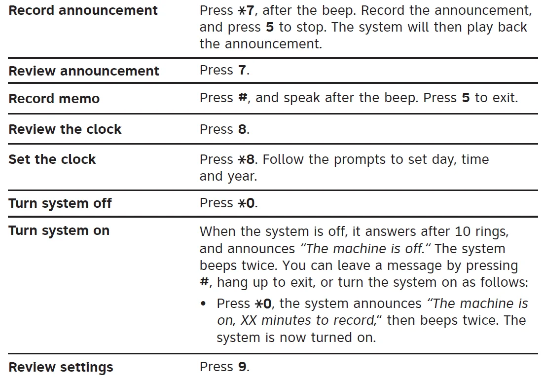 AT&T 1739 Digital Answering System 10