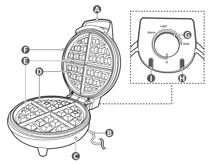 Amazon Basics AB-258NA Belgian Waffle Maker 1