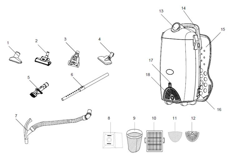Atrix JR8BPV Jet Red HEPA Backpack Vacuum 1