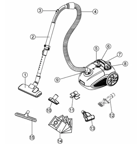 Atrix RBR2CV Rebel Red Bagged Canister Vacuum 1
