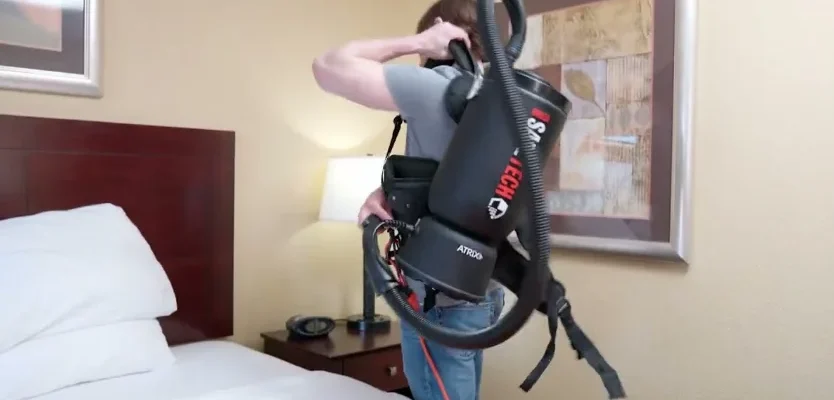 Atrix VACOSTBV Omega SafeTech HEPA Backpack Vacuum feat