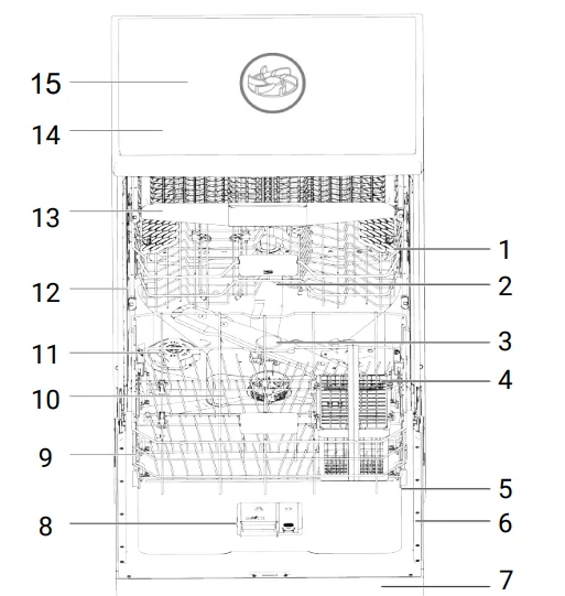 Beko BDFS16030W Freestanding Slimline Dishwasher 2