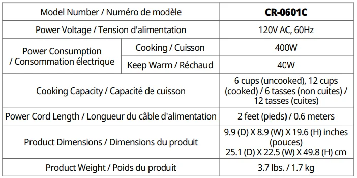 CUCKOO CR-0601C 6-Cup One Touch Rice Cooker 1