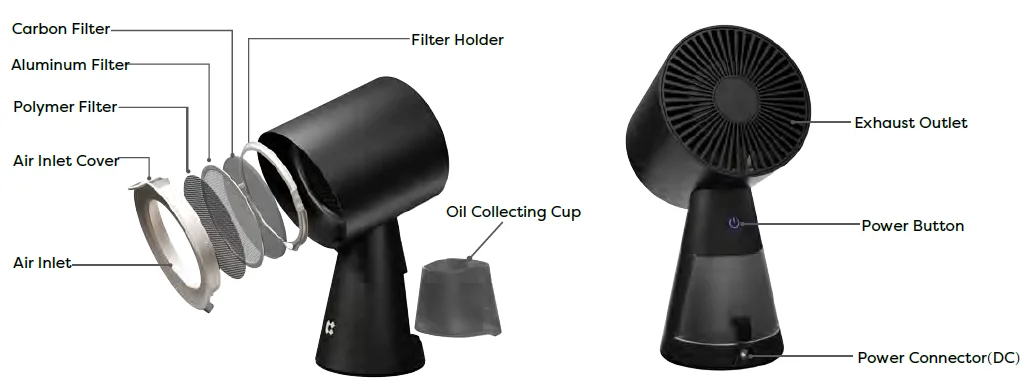 Ciarra HOOD TO GO portable range hood 1