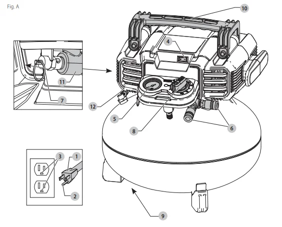 DeWALT ‎DWFP55126 6-Gallon Pancake Air Compressor 1