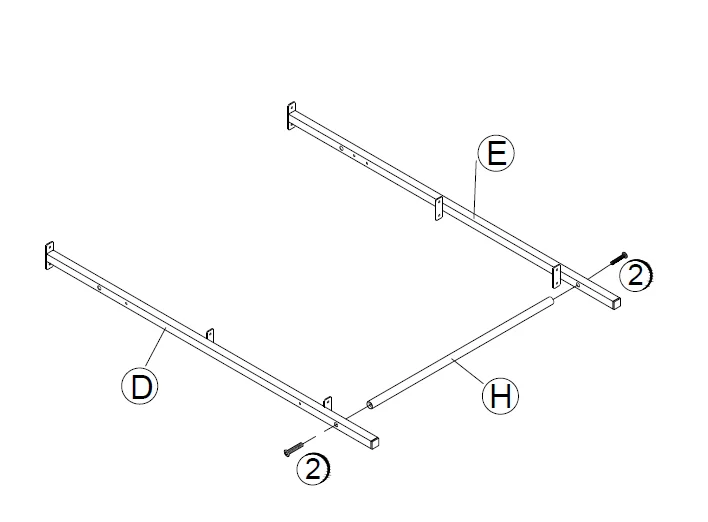 Dorel Home 8104885WC Side Storage Desk Assembly 13