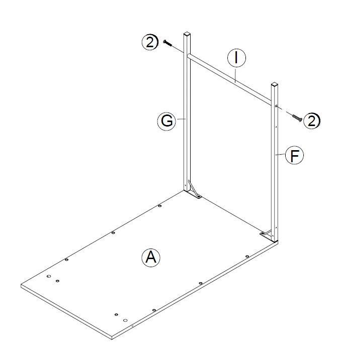 Dorel Home 8104885WC Side Storage Desk Assembly 9