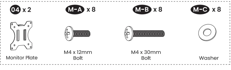 ErGear EGDS15B-US Dual Monitor Stand User Manual ErGear EGDS15B-US Dual Monitor Stand 9
