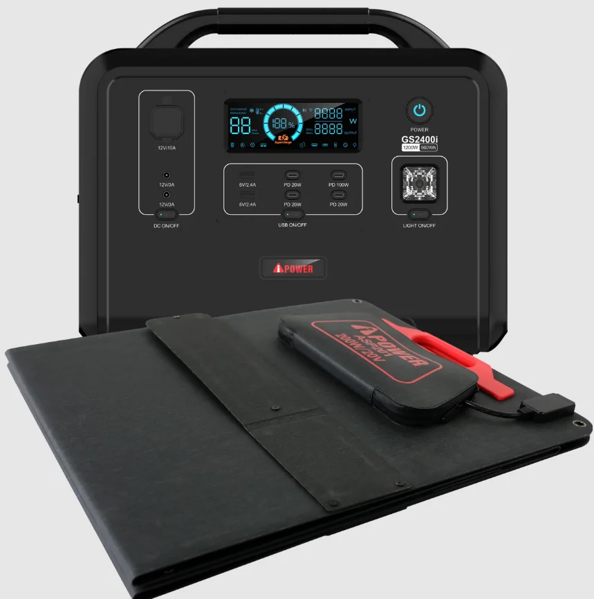 GS2400iA201 Power Source Solar Generator Bundle product image