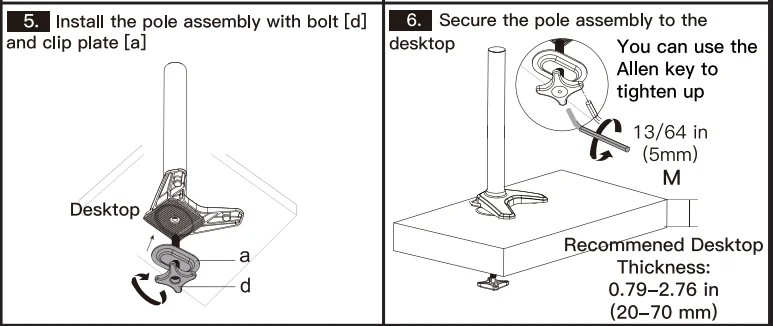HUANUO HNTS3B Triple Monitor Mount 10