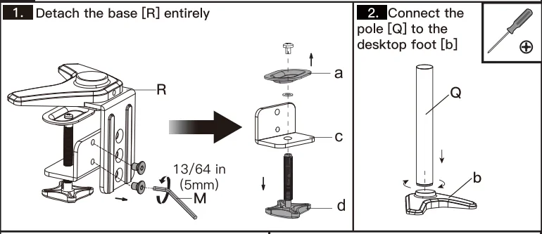 HUANUO HNTS3B Triple Monitor Mount 8